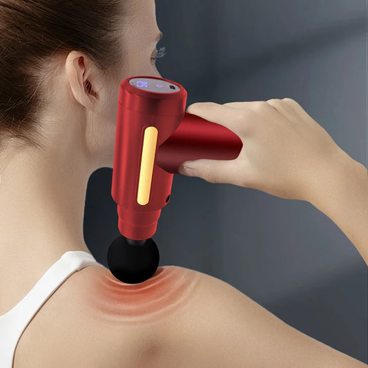 Pistolet à fascia numérique portable, masseur électrique pratique, écran d'affichage LED avec six niveaux réglables, silencieux et durable