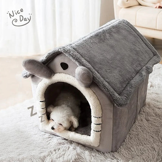 Maisons pliantes pour chiens et chats de petite et moyenne taille, matelas, produits pour animaux de compagnie, paniers pour chiots, niches d'hiver