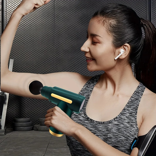 Pistolet à fascia numérique portable, masseur électrique pratique, écran d'affichage LED avec six niveaux réglables, silencieux et durable